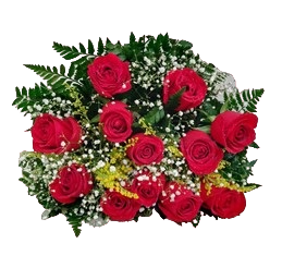 Bouquet 12 rosas vermelhas 